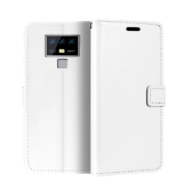 Funda Case para Xiaomi Poco X3 Flip Cover Blanco Antishock