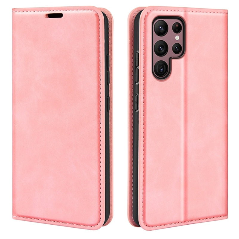 Funda Case para Samsung S23 Ultra Flip Cover Rosa Antishock