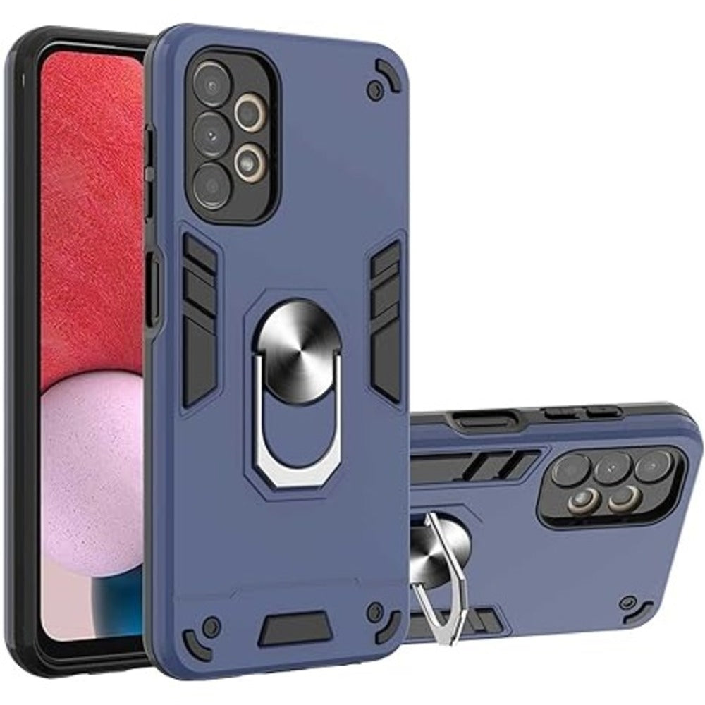 Funda para Samsung A53 con Anillo Metálico Azul Antishock