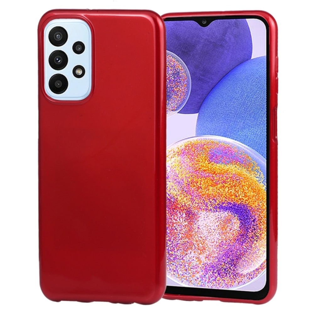 Funda Case para Samsung A23 5G Jelly Pearl Rojo Antishock