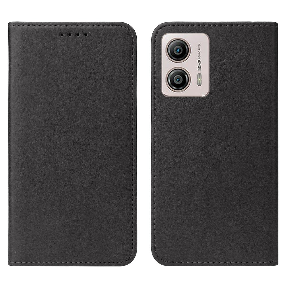 Funda para Motorola Moto G53 Flip Cover Negro Antishock