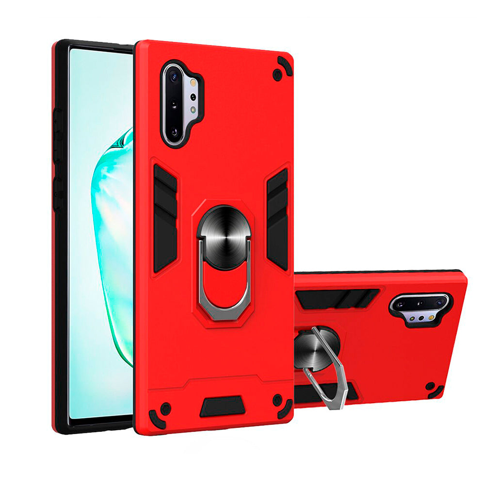 Funda para Zte V30 Vita con Anillo Metálico Rojo Antishock