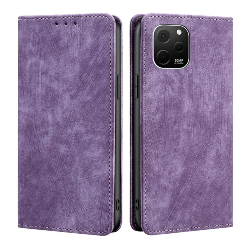 Funda Case para Huawei Nova Y61 Flip Cover Lila Antishock