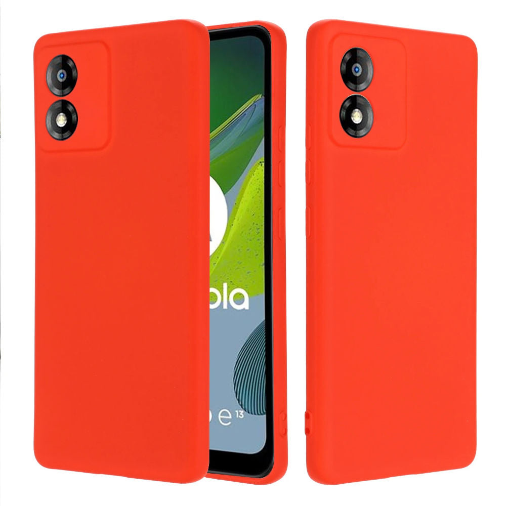 Funda Case de Motorola Moto E13 Soft Feeling Antishock Rojo