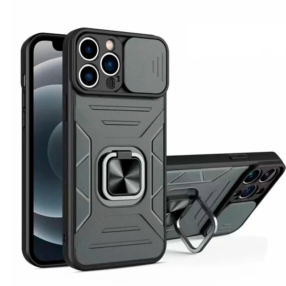 Funda Case para Samsung A51 Robot Gris con Aro y Protector