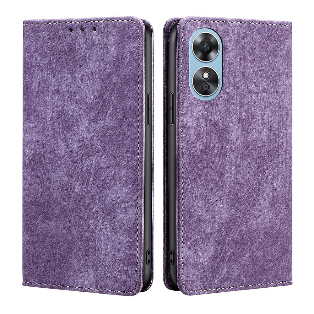 Funda Case para Oppo A17 Flip Cover Lila Antishock