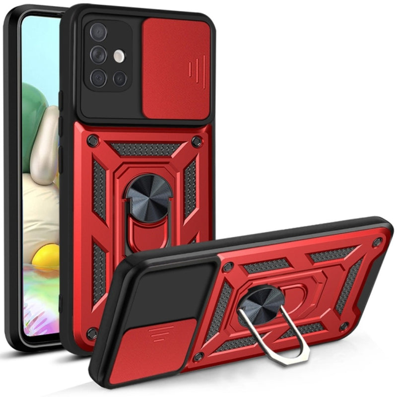 Funda Case para Samsung S20 FE Holder Protector Camara Rojo