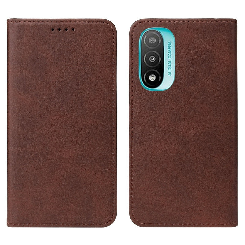 Funda para Motorola Moto E30 Flip Cover Marrón Antishock