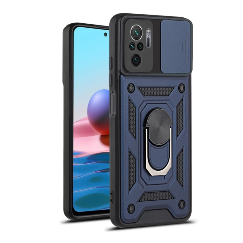 Funda Case de Xiaomi Redmi Note 10 4G Holder Protector Azul