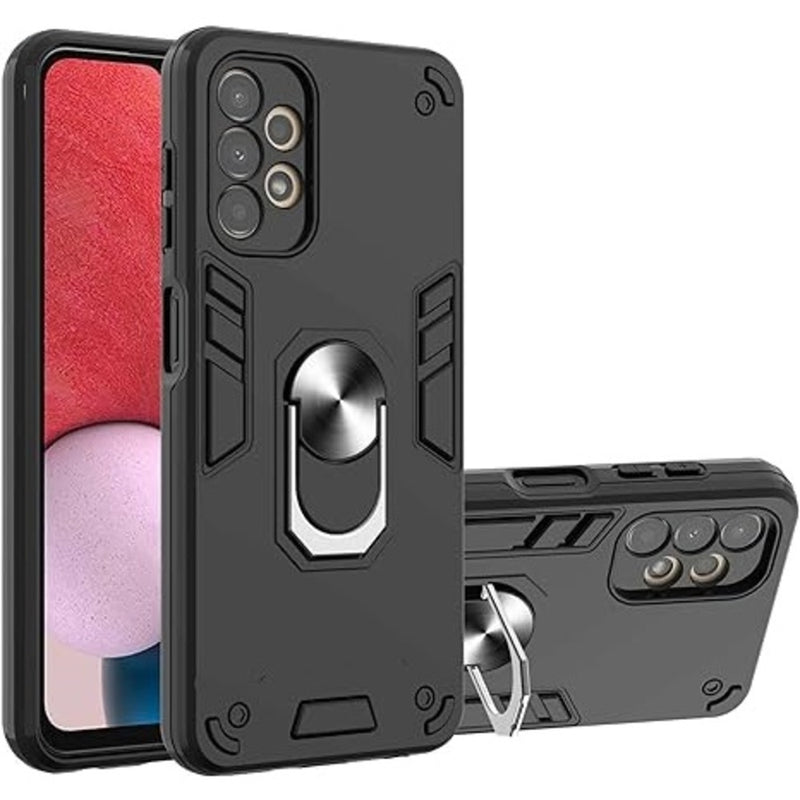 Funda de Zte V20 Smart con Anillo Metálico Negro Antishock