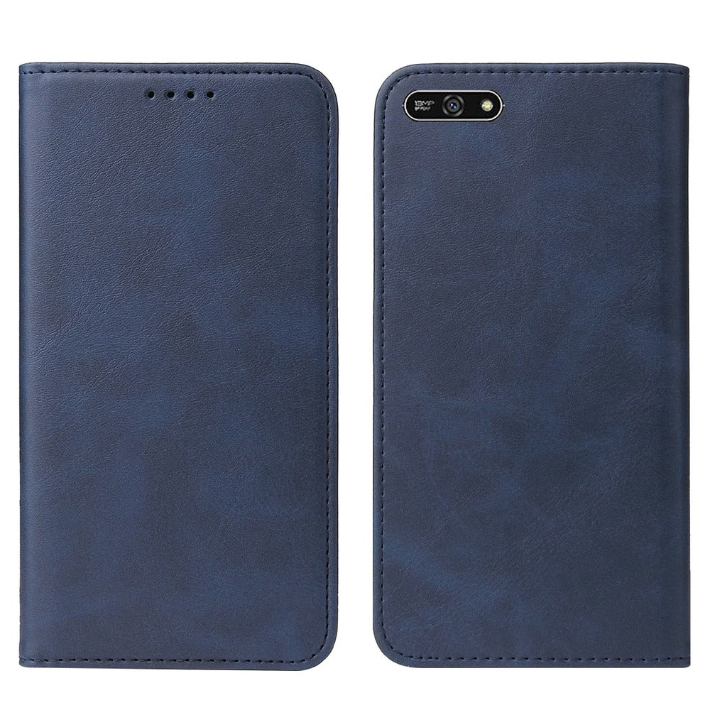 Funda Case para Huawei Y7 2018 Flip Cover Azul Antishock