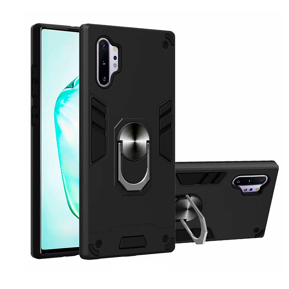 Funda para Huawei Y9A con Anillo Metálico Negro Antishock