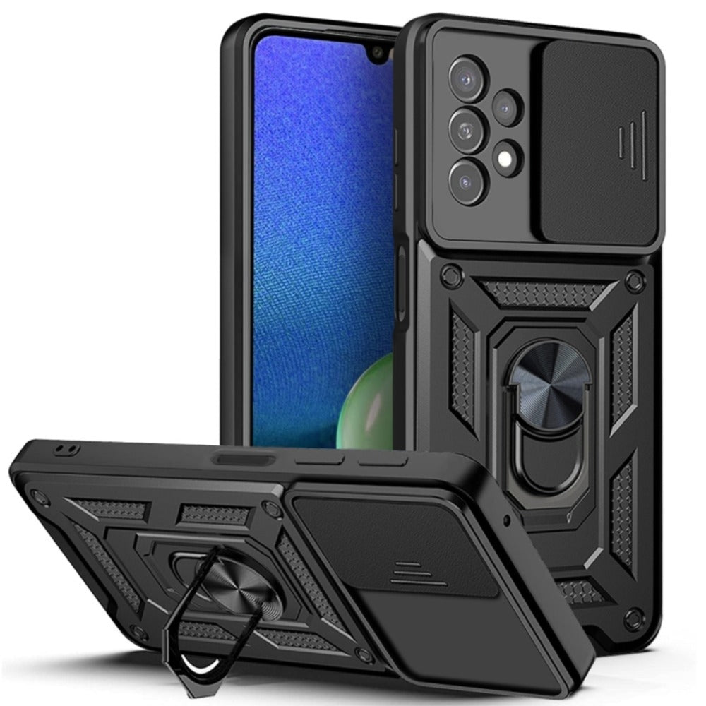 Funda Case for Samsung A13 4G Holder Protector Camara Negro