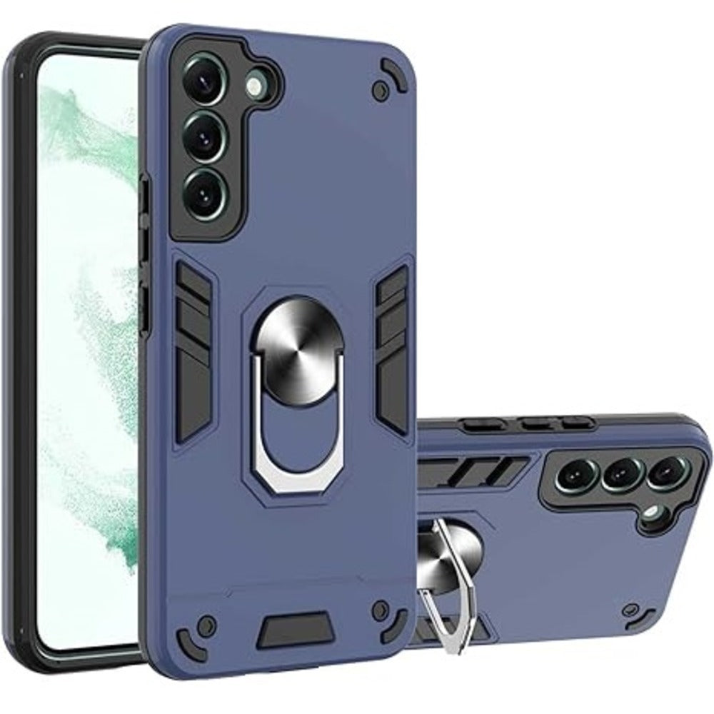 Funda Case para Samsung S22 Plus con Anillo Metálico Azul