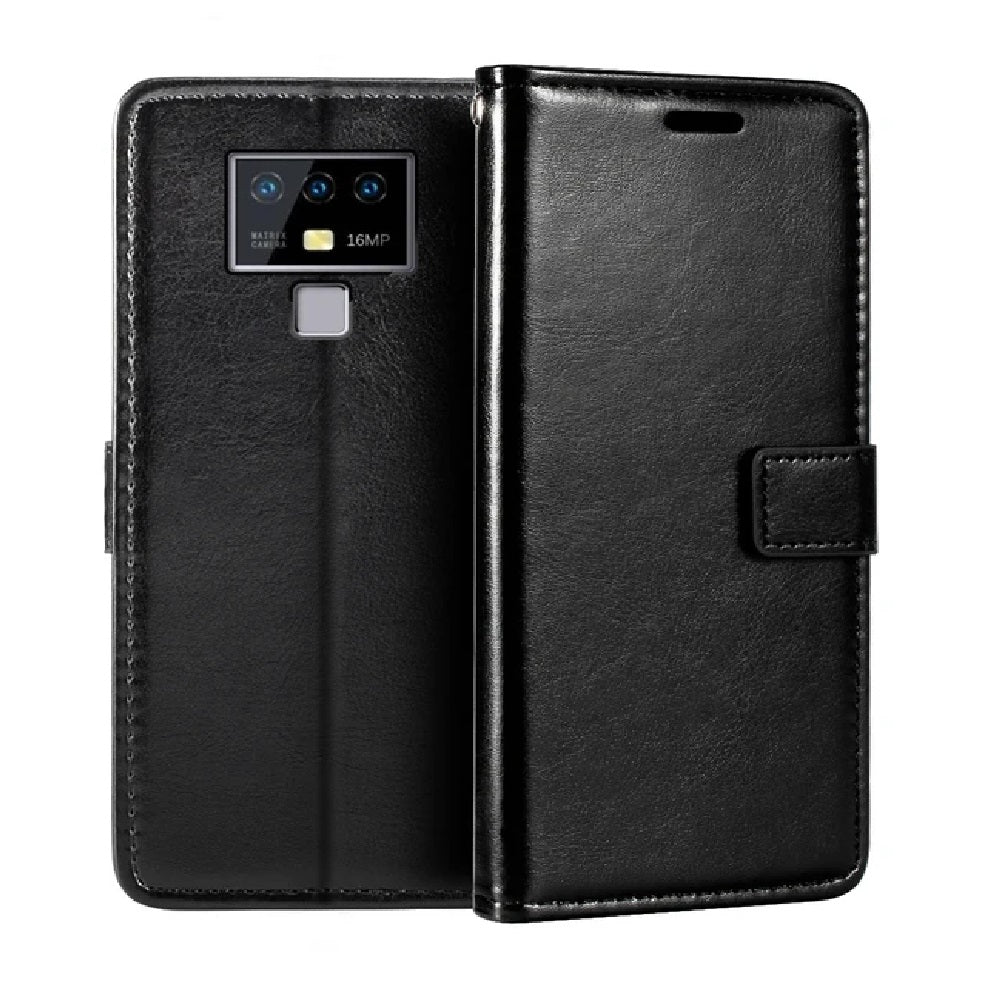 Funda Case para Samsung A10 Flip Cover Negro Antishock