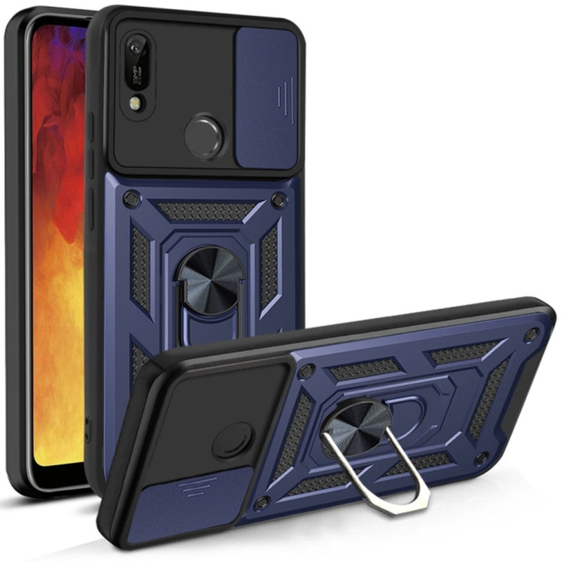 Funda Case para Huawei Y6 2019 Holder Protector Camara Azul