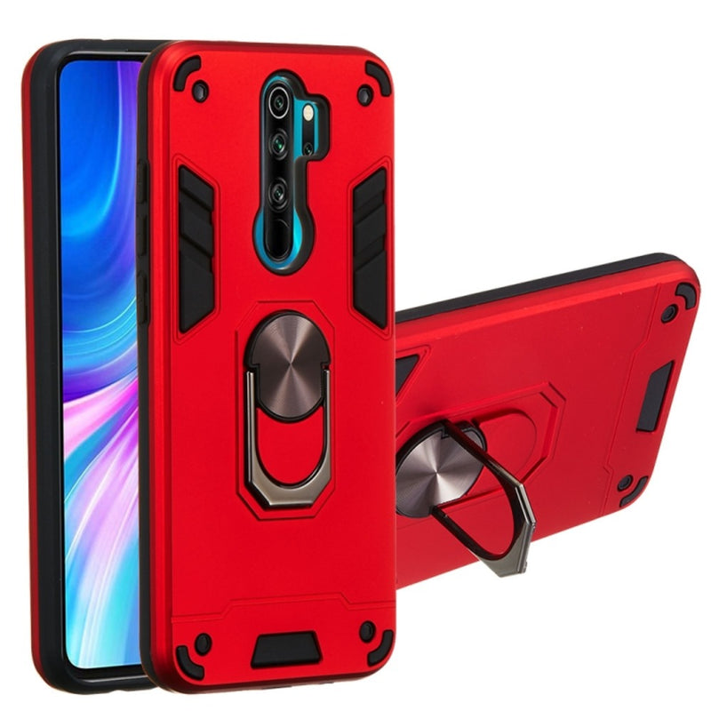 Funda para Xiaomi Redmi Note 8 Pro con Anillo Metálico Rojo