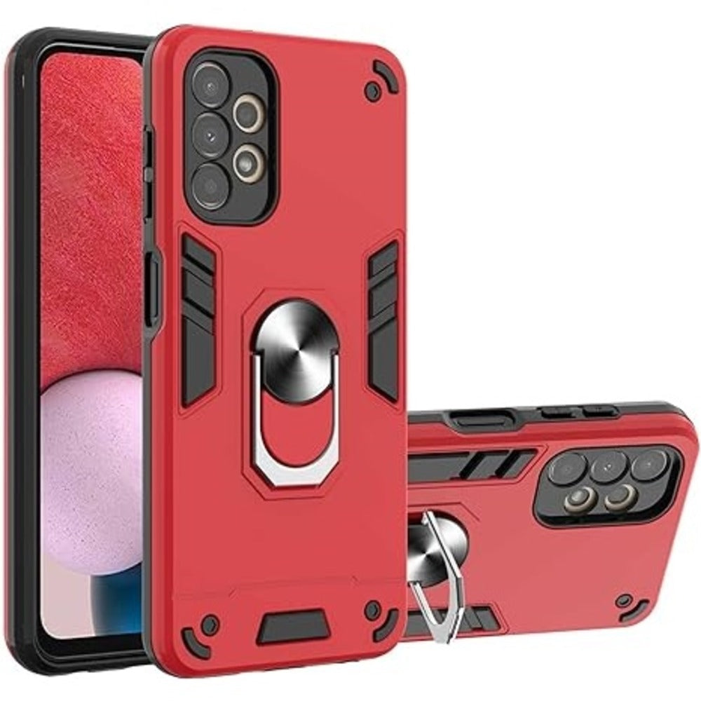 Funda de Samsung A32 4G con Anillo Metálico Rojo Antishock