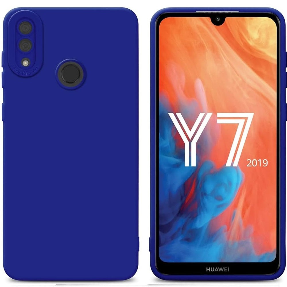 Funda Case para Huawei Y7 2019 Soft Feeling Antishock Azul