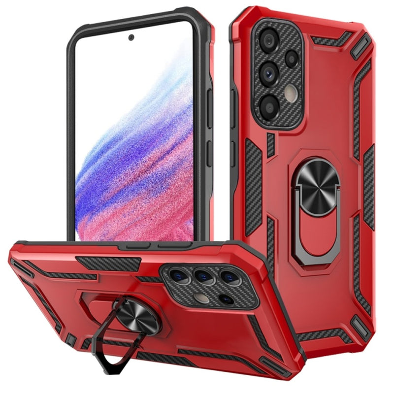 Funda Case para Samsung A53 Holder Parante con Anillo Rojo