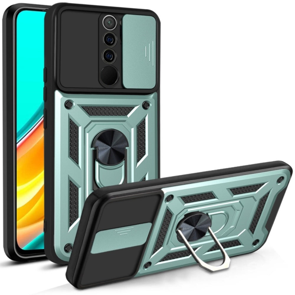 Funda Case for Xiaomi Redmi 9 Holder Protector Camara Verde