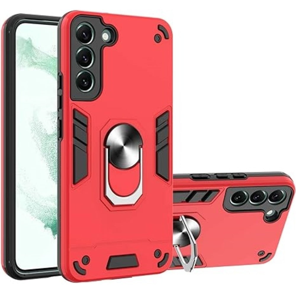 Funda Case para Samsung S22 Plus con Anillo Metálico Rojo